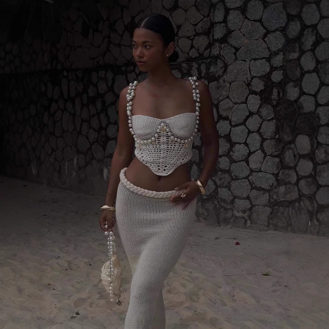 Sexy Kralen Gehaakte Crop Vest - Crop Top Crochet recensie en prijs