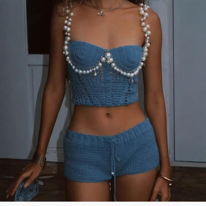 Sexy Kralen Gehaakte Crop Vest - Crop Top Crochet recensie en prijs