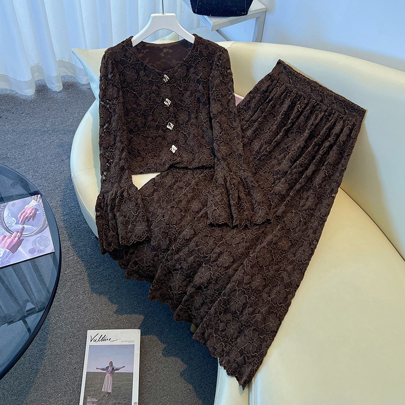 Franse crème beige 3D bloemenk - Midi Skirt Floral recensie en prijs